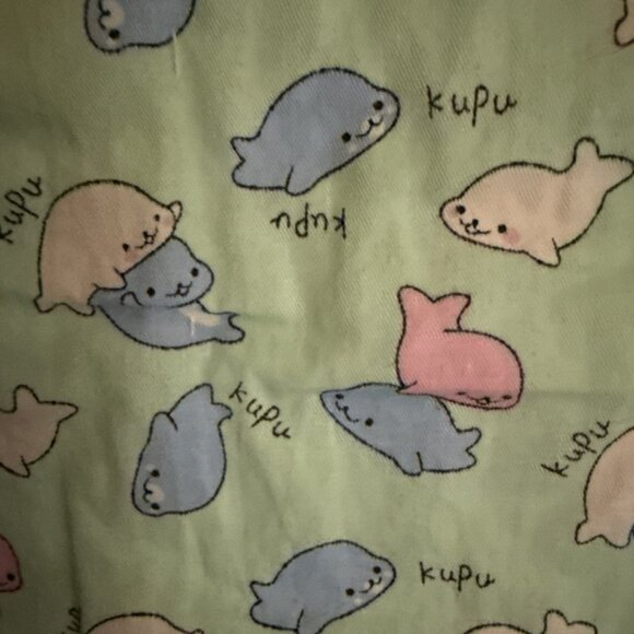 Set of 2 Baby Receiving Blankets Bunnies 35x35” Whales Dolphins Kupu 28x30” - Picture 6 of 13